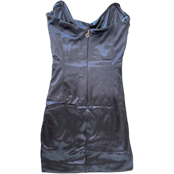 New! Nookie Women's Strapless Ruched Bodycon Cupid Mini Dress Black Small NWT - Picture 9 of 15